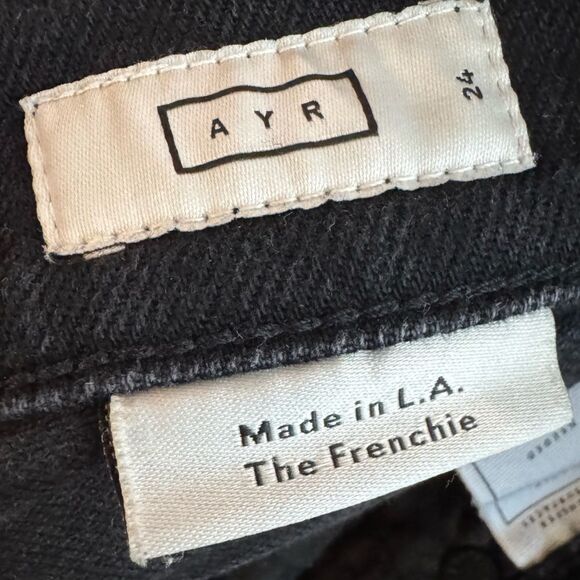AYR The Frenchie Black Mid Rise Crop Jeans - Picture 11 of 12